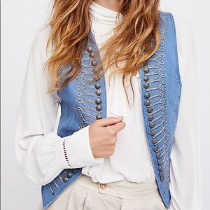 NWOT Free People Military Vest